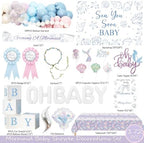 Mermaid Baby Shower Decorations, Sea You Soon Baby Shower Decorations with Backdrop, Balloon Garland, Boxes, headband for Girls Under the Sea Ocean Themed Party - Image 2