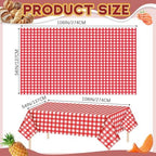 Mindsoft 20 Pack Gingham Party Tablecloth, 54 x 108 Inch Plastic Waterproof Heckered Disposable Plaid Party Tablecover for Picnic Birthday Baby Shower Bridal Wedding (Red Checkered) - Image 2
