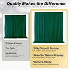 20x12 ft Forest Green Backdrop Curtains for Weddings, Birthdays and Photos - Image 3