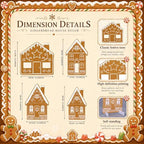 4 Pcs Christmas Gingerbread House Decor, Village Cardboard Cutout - Image 3