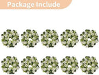 NUPTIO Flower Wedding Centerpieces for Tables - 10 Pcs 14 inch Diam Large White Artificial Flowers Fake Roses Candle Rings Wreaths Spring Summer Wreath for Front Door Weddings Party Ceremony Decor - Image 6
