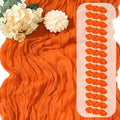 15 Pack Orange Cheesecloth Table Runner 17 x 108 inch Cheese Cloth Table Runners 9ft Orange Table Runner Rustic Romantic Sheer Gauze Runner for Wedding Party Baby Shower Table Decoration by Yorcari