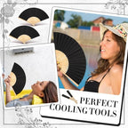 Yinkin 160 Pack Folding Hand Fans Bamboo for Party Favors, Multi Colors - Image 6