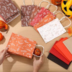 Kolldenn 100 Pcs Small Gift Bags Bulk, Orange, 8.27 x 5.91 x 3.15 Inch - Image 5
