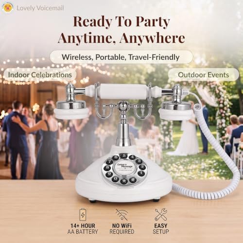 Audio Guest Book, Voicemail Phone Guestbook, White & Black - Image 3