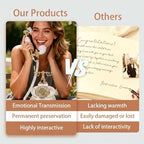 Audio Guest Book Wedding Phone, FESTRING Retro Audio Guestbook(Floral - Image 3
