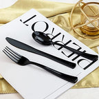 Liacere 150PCS Graduation Plastic Plates - Disposable Black and Gold, Graduation Party include 50Plates 25Knives 25Forks 25Spoons 25Cups - Image 5