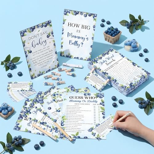 Funnymoom 426 Pcs Blueberry Baby Shower Games Decorations, 8 Game Set - Image 2