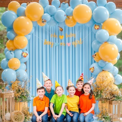 24x10FT Baby Blue Backdrop Curtains for Wedding Parties, Wrinkle Free Polyester Photography Backdrop Drapes for Wedding Baby Shower Birthday Parties Stage Background Stand Decorations 4x10ft,6 Panels - Image 7