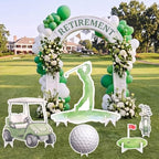 5 Pcs Large 32" Golf Cart Cardboard Cutout Photo Booth Props, Hole in One by Honoson