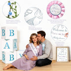 Mermaid Baby Shower Decorations, Sea You Soon Baby Shower Decorations with Backdrop, Balloon Garland, Boxes, headband for Girls Under the Sea Ocean Themed Party - Image 4