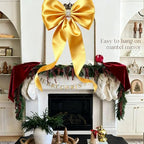 Meseey Giant Satin Bow 27x39 Inch Extra Large Decorative Bow for Christmas Tree Topper,Party,Home Wall,Baby Shower & Birthday Decor（Gold - Image 6
