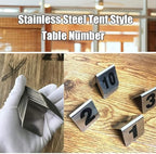 Table Numbers for Wedding Reception Double Sided, Stainless Steel Frosted Digital Cards Holders20 Pack Numbered Tent Frame for Restaurant Baby Shower Banquets, Silver,Numbers 21 to 40 - Image 5