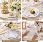 realluck 100Pcs Silver and Gold Plastic Plates - Image 4