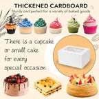 JCD 16 Packs Bento Cake and Cupcake Clear Lid with 2 Cupcake Holes - Cake and Cupcakes Boxes - Pastry Sweets Bento Box with Cupcake Insert for Family Birthday Party Mother's day(1+2/16Pcs) - Image 6