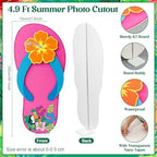 Funrous 5 Ft Hawaiian Cardboard Cutouts Standee, 5 ft, Flip Flop, 1 Pcs - Image 2