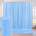 50ft×10ft Baby Blue Wrinkle Free Backdrop Curtains for Parties, 10 Panels 5×10ft Soft Silky Polyester Blue Photo Backdrop Drapes for Boy Birthday Elephant Themed Party Gender Reavel Photography by ENJOYYOURPARTY
