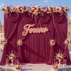 10x15ft Burgundy Backdrop Curtains for Parties Wrinkle Free Fabric Backdrop Curtain Birthday Photo Drapes Backdrop for Wedding Baby Shower Bridal Shower Photography Back Drop 2 Panels 5x15FT by Suppromo