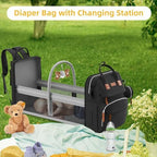 ISMGN Diaper Bag Backpack with Changing Station, Baby Bags for Boys, Black - Image 4