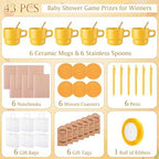 43 Pcs Baby Shower Game Prize for Winner Baby Shower Favor, Yellow - Image 2