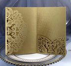 50PCS 3D Lace Flower Laser Cut Wedding Invitation Cards with Envelope Blank Inner Sheet Hollow Out Flower Shape Invitations for Wedding Quinceanera Birthday Shower Engagement Party 10 - Image 3