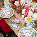 257 Pcs Tea Party Supplies Floral Paper Tea Party Decor, Green - Image 5