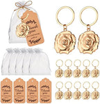 24 Rose Flower Key Chains,Flower Key Chains and Keyrings for Wedding Party Favors,Creative Valentine's Day Gifts, Decorations or Bridal Shower Keepsakes Party Favors,Roses Keychain Bulk by WxzumgPARTYFAVORS