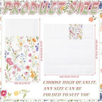 Potchen 100 Pcs Linen Feel Napkins Disposable, Watercolor Wildflower - Image 4