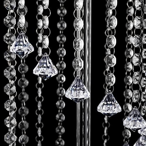 10PCS Wedding Flower Stand, Crystal Column Vases Rack for Birthday Party Decoration Garden Tall Flower Frame Holder for Balloon Decor Road Leads Christmas Gift 7.87*7.87*31.5In - Image 5