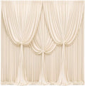 40x10FT Champagne Backdrop Curtains for Wedding Parties, Wrinkle Free Polyester Photography Backdrop Drapes for Wedding Baby Shower Birthday Parties Stage Background Stand Decorations 4x10ft,10 Panels by Partisky