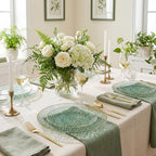 I00000 150 Pcs Clear Green Plastic Plates, Disposable Hammer Party Plates - Image 5