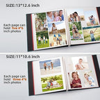 HoneyTolly Large Photo Album Self Adhesive, DIY Scrapbook Album for 3x5 4x6 8x10 Pictures, 60 Pages Linen Cover Memory Book, Ideal Gift for Family Wedding Baby Christmas Anniversary(Dark Green) - Image 4