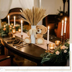 Canlierr 12 Sets Baby Shower Centerpieces Bear Vase Pampas,Ceramics,Boho - Image 5