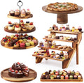 Willinglong 7 Pcs Wood Dessert Table Display Set for Wedding Baby Shower by Willinglong