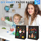 XPCARE Black Paper Bags with Handles, 200Pcs 8x4.5x10In Kraft Paper Bag (Pack of 2) - Image 4