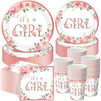 Funnymoom 250 Pcs It's a Girl Baby Shower Decoration for Girl Serves 50 by Funnymoom