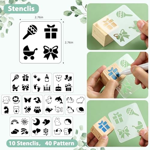 wookidel 118PCS Baby Shower Games Kit, Baby Blocks for Baby Shower - Image 4