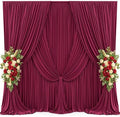 40x12ft Burgundy Backdrop Curtains for Parties Wrinkle Free Fabric Backdrop Curtain Birthday Photo Drapes Backdrop for Wedding Baby Shower Bridal Shower Photography Back Drop 8 Panels 5x12FT by Suppromo