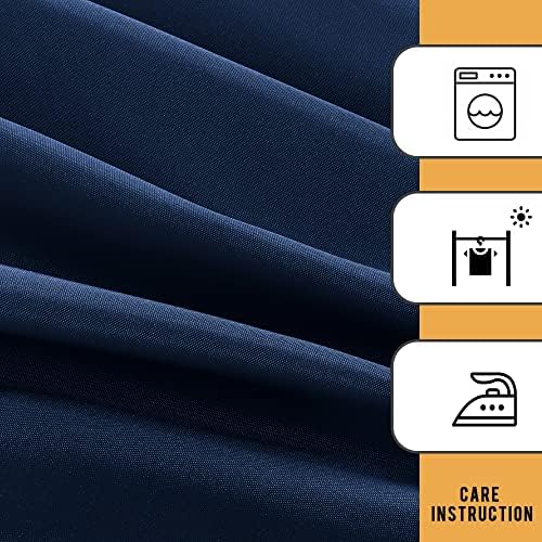 Obstal 2 Pack Table Clothes for 6 Foot Rectangle Tables - Water Resistant Washable Fabric Polyester Rectangle Table Cover Protector for Wedding, Banquet and Trade Shows, 72L x 30W x 30H Inches, Navy - Image 5