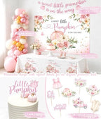 Little Pumpkin Baby Shower Decorations Party Supplies Pink - Image 4