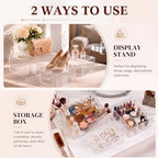 Leinuosen 7 Pcs Large Acrylic Buffet Risers, 8-14" Rectangle, Clear - Image 4
