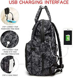 Diaper Bag Backpack with USB Charging Port Stroller Straps and Insulated Pocket,army military Travel Nappy Backpack for Dad/Mom (Black Camo) - Image 3