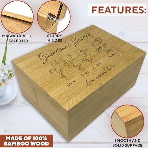 Mothers Day Gift from Kids Keepsake Box, Moms Garden Custom Gift - Image 7
