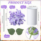 Zeyune Purple 12 Sets Flower Table Centerpieces, Artificial Hydrangeas - Image 2