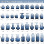 Set of 36 Glass Bud Vases Small Flower Vases for Centerpieces(Blue) - Image 2