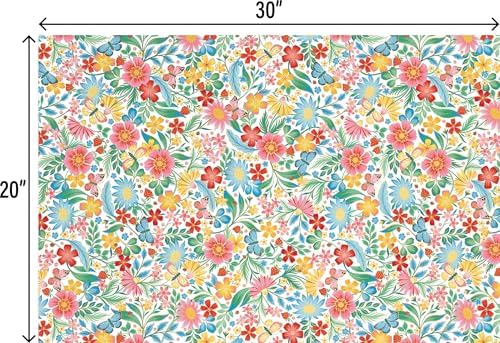 Jillson & Roberts 20" x 30" Printed Gift Tissue, Happy Wildflowers (48 Folded Sheets) - Image 3