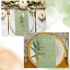 Crtiin 200 Pcs Sage Green Thank You Wedding Napkin Disposable Napkin Paper - Image 2