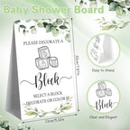 Marsui 136 Pcs Baby Shower Blocks to Decorate Game Kit, Leaf - Image 3