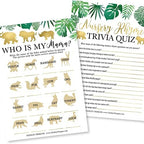Hadley Designs 50 Safari Baby Prediction And Advice Cards, Trivia Games, etc., 25 Baby Animal Matching, Nursery Rhyme Game-6 Double Sided Cards Baby Shower Funny Games, Ideas Baby Sprinkle Games - Image 4