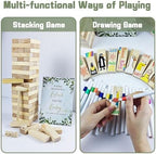 101pcs Fun Baby Shower Games Sign Kit, Baby Blocks for Baby Shower, 2 ways - Image 2